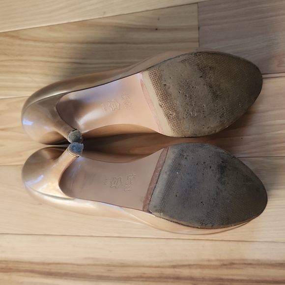 Joan & David pearly nude pink patent platform heels - Picture 6 of 8